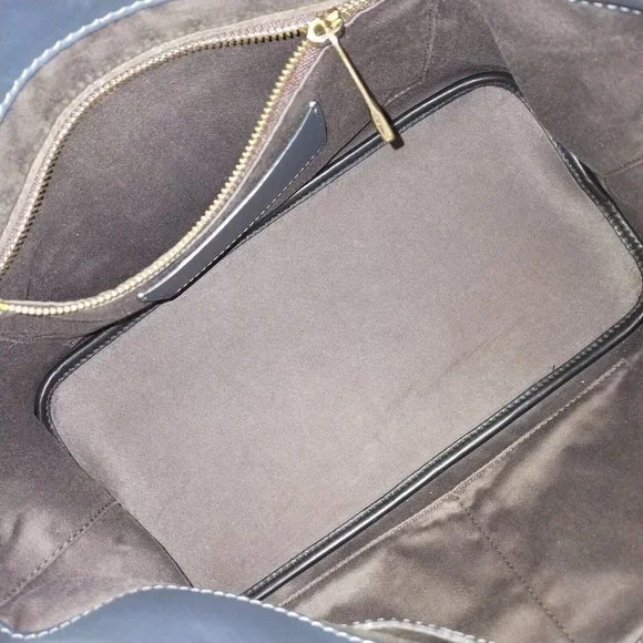 Chloe Hand Bag Gray Leather